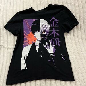 Tokyo Ghoul Black and Purple Graphic Men's Tshirt Size XS